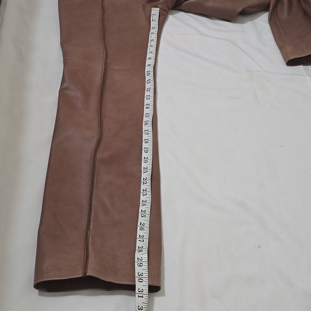 St John Collection Tan Leather Trousers‎ 2 - Picture 4 of 9